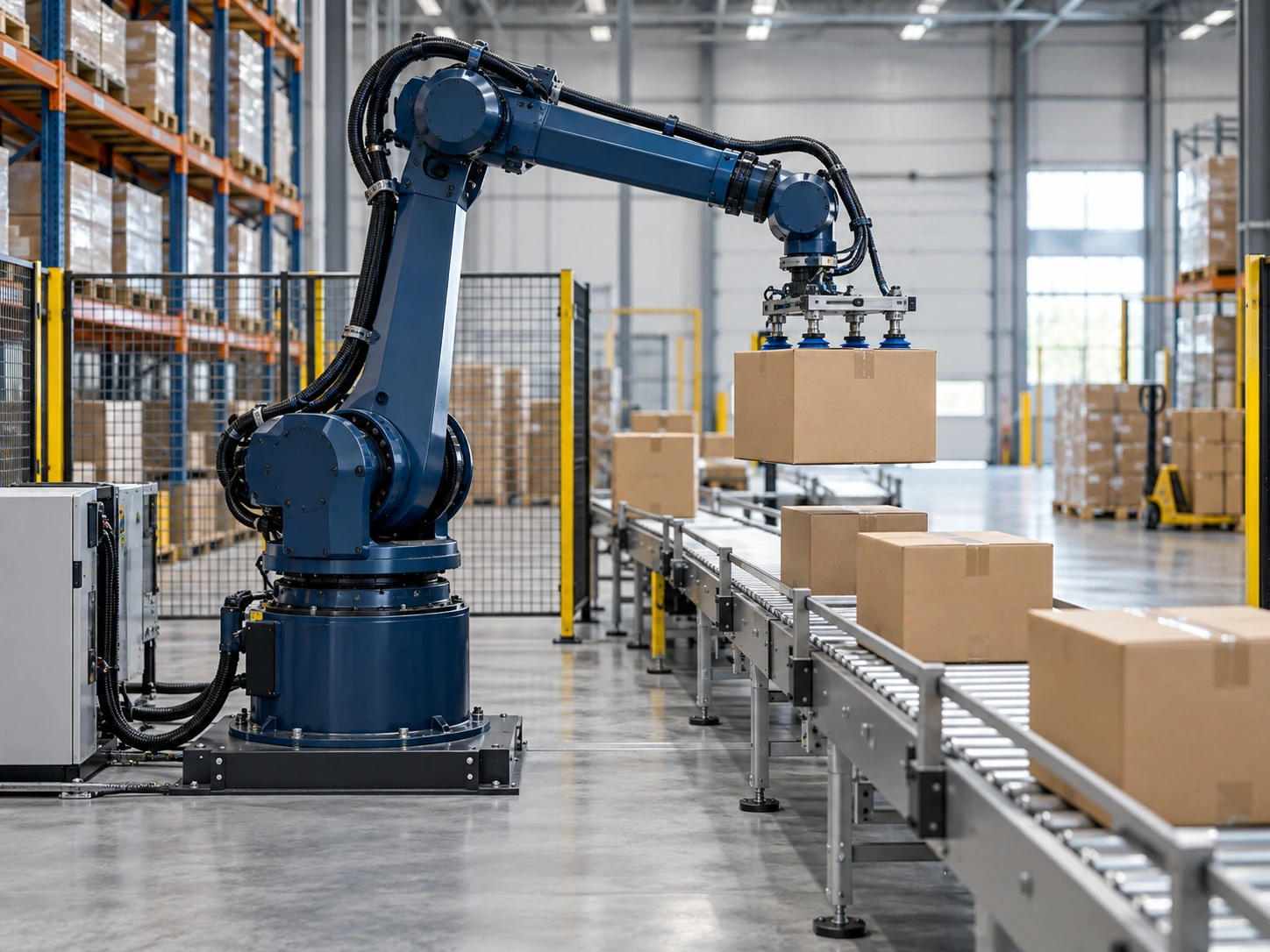 Warehouse conveyor and cargo handling